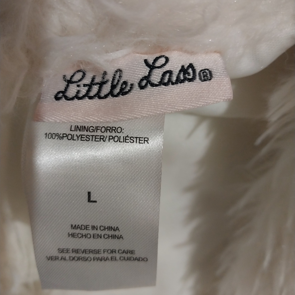 Women's White Fuzzy Jacket - Picture 3 of 12